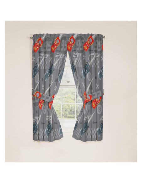 Cortinas Jay Franco Cars 63" x 42" Gris - Decoración Infantil Cortinas Jay Franco Cars 63" x 42" Gris - Decoración Infantil