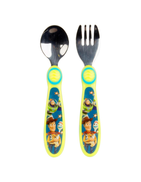 Tenedor y Cuchara Disney Pixar Los Primeros Años Verde Tenedor y Cuchara Disney Pixar Los Primeros Años Verde