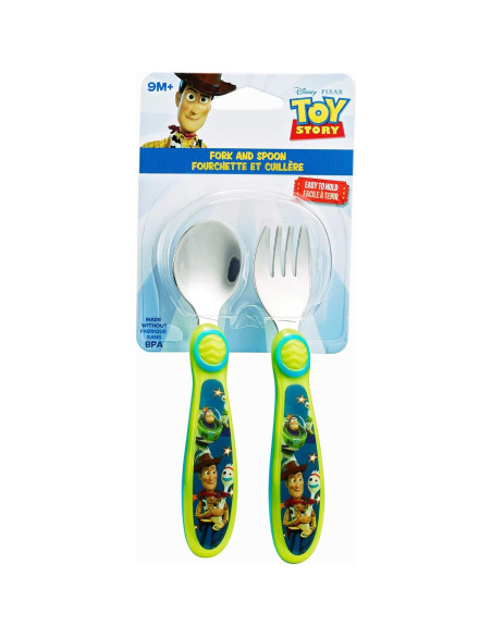 Tenedor y Cuchara Disney Pixar Los Primeros Años Verde Tenedor y Cuchara Disney Pixar Los Primeros Años Verde