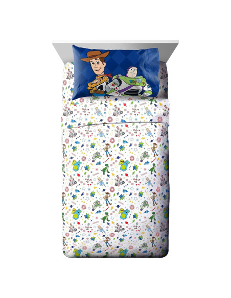 Juego de Sábanas Twin Jay Franco Toy Story 3 Piezas Microfibra Juego de Sábanas Twin Jay Franco Toy Story 3 Piezas Microfibra