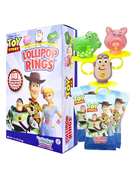 Anillos de Lollipop Flix Candy Toy Story - 16 Unidades Anillos de Lollipop Flix Candy Toy Story - 16 Unidades
