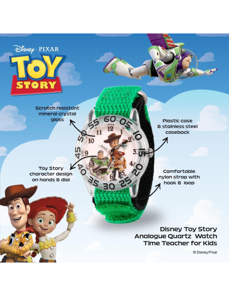 Reloj Analógico Infantil Disney Toy Story 32mm Nylon Verde Reloj Analógico Infantil Disney Toy Story 32mm Nylon Verde