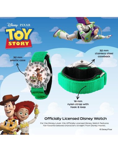 Reloj Analógico Infantil Disney Toy Story 32mm Nylon Verde