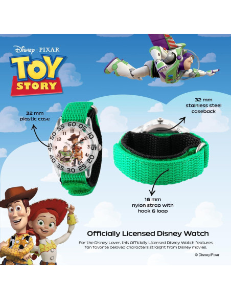 Reloj Analógico Infantil Disney Toy Story 32mm Nylon Verde Reloj Analógico Infantil Disney Toy Story 32mm Nylon Verde