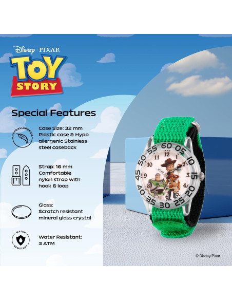 Reloj Analógico Infantil Disney Toy Story 32mm Nylon Verde Reloj Analógico Infantil Disney Toy Story 32mm Nylon Verde