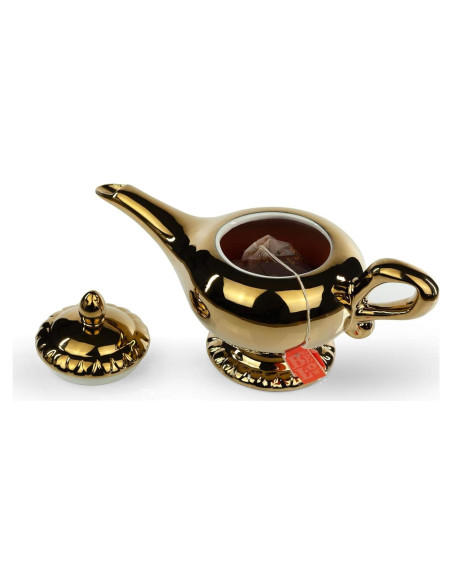 Tetera Aladino Disney Cerámica Dorada 0,95L con Tapa Tetera Aladino Disney Cerámica Dorada 0,95L con Tapa