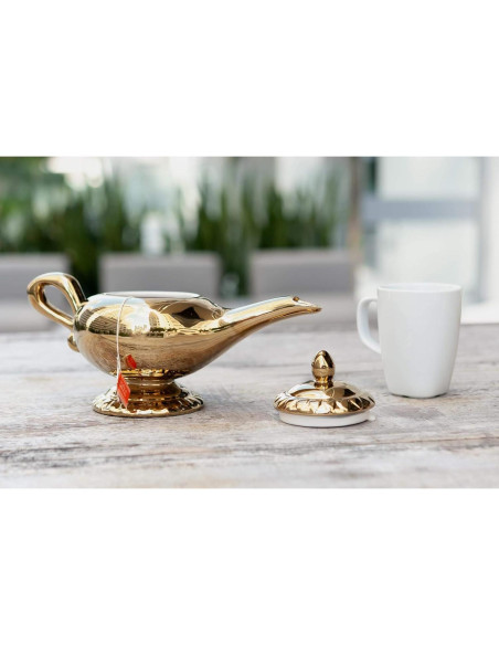 Tetera Aladino Disney Cerámica Dorada 0,95L con Tapa Tetera Aladino Disney Cerámica Dorada 0,95L con Tapa