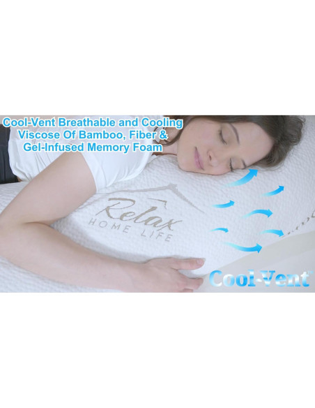 Almohada Corporal Relax Home Life 137x51 cm Espuma Memoria Almohada Corporal Relax Home Life 137x51 cm Espuma Memoria