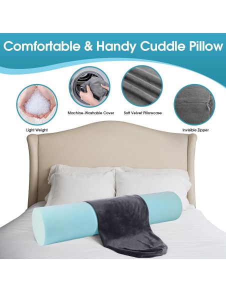 Almohada Corporal Cilíndrica SereneCloud 90 cm Espuma Viscoelástica Almohada Corporal Cilíndrica SereneCloud 90 cm Espuma Viscoelástica