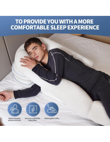 Juego de 4 almohadas Swaycy para dormir de lado - Alivio hombros