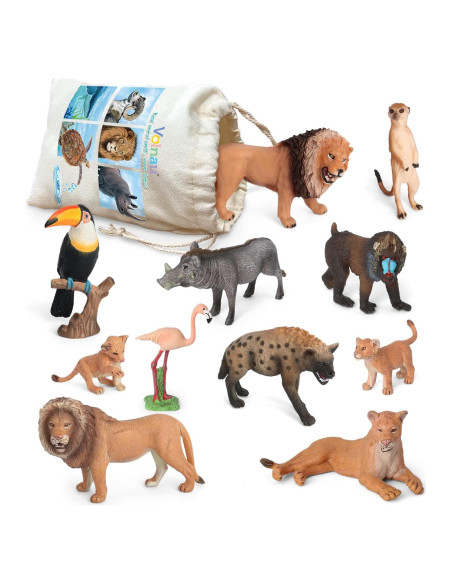 Figuritas de Animales Volnau 11PCS África - Juguetes Educativos