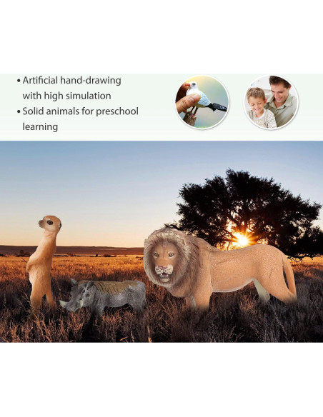 Figuritas de Animales Volnau 11PCS África - Juguetes Educativos