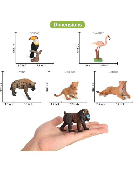 Figuritas de Animales Volnau 11PCS África - Juguetes Educativos