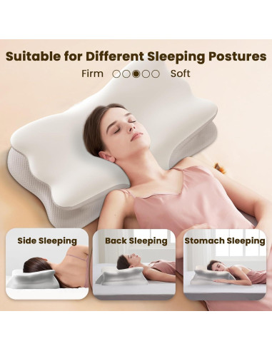 Almohada Cervical Tranqifit Espuma Viscoelástica 42x13x62cm