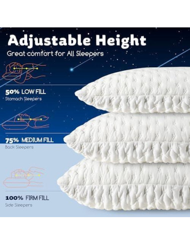 Almohada Enfriadora Ajustable Kucey Queen Espuma Viscoelástica