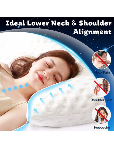 Almohada Enfriadora Ajustable Kucey Queen Espuma Viscoelástica Almohada Enfriadora Ajustable Kucey Queen Espuma Viscoelástica