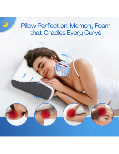 Almohada Cervical Derila Espuma con Memoria 50x30x10 cm
