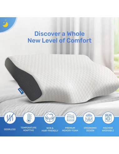 Almohada Cervical Derila Espuma con Memoria 50x30x10 cm