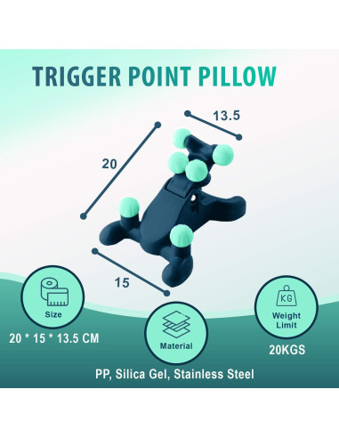 Almohada de Punto Gatillo M PAIN para Alivio de Dolor de Cuello