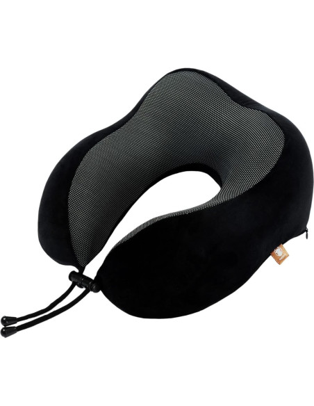 Almohada de Viaje Makimoo Espuma Viscoelástica Negra Almohada de Viaje Makimoo Espuma Viscoelástica Negra
