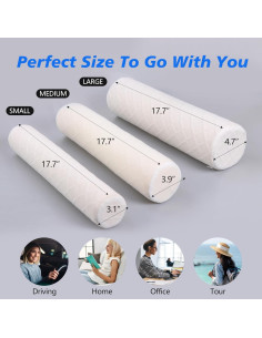 Almohada Cilíndrica Cozyhealth Espuma Viscoelástica 8.8 oz 2