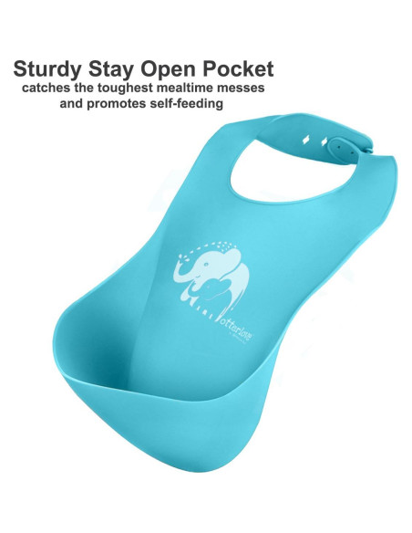 Babero de Silicona Otterlove - 2 Piezas Elefantes y Nutrias Babero de Silicona Otterlove - 2 Piezas Elefantes y Nutrias