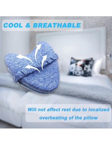 Funda de Almohada para Rodilla LeoTube Azul 24.89x23.11cm