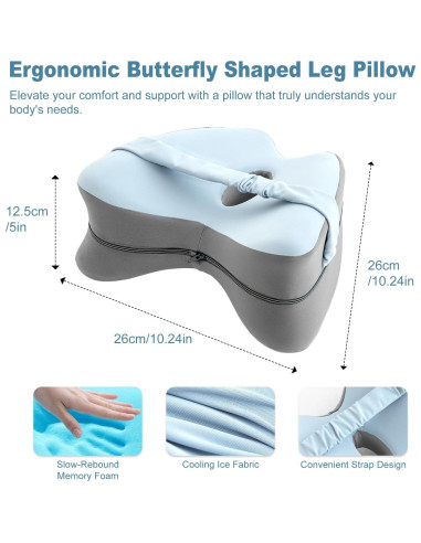 Almohada Ergonómica para Rodillas RQUXMT Azul Espuma Memoria