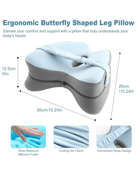 Almohada Ergonómica para Rodillas RQUXMT Azul Espuma Memoria Almohada Ergonómica para Rodillas RQUXMT Azul Espuma Memoria