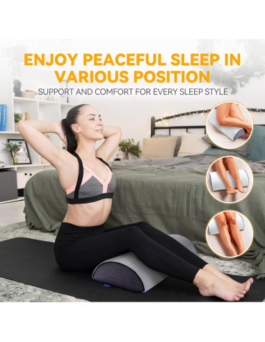 Almohada para Rodilla FcyLd Media Luna Espuma Memoria 61x36 cm