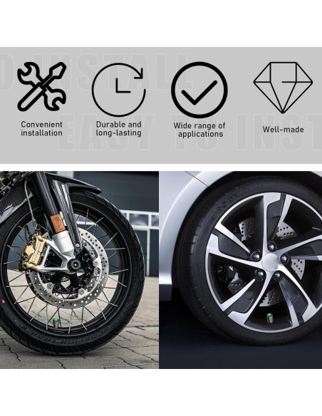 5 Tapones de Válvula de Neumático Latón Cromado DXNQ 5 Tapones de Válvula de Neumático Latón Cromado DXNQ