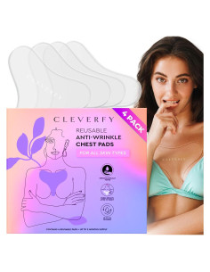 Parches de Silicona para Arrugas en el Escote CLEVERFY - 4 Parches Reutilizables
