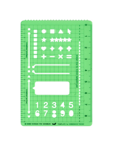Plantilla Básica Hobonichi Techo Acrílico 63x94mm Importada