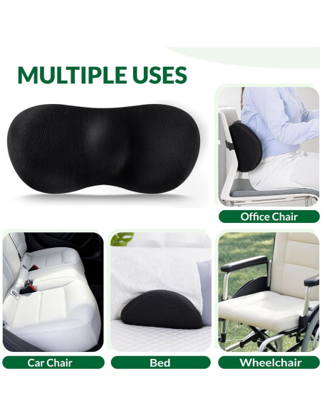 Cojín Lumbar FuturaLoom Espuma Viscoelástica 45.72 cm Negro Cojín Lumbar FuturaLoom Espuma Viscoelástica 45.72 cm Negro