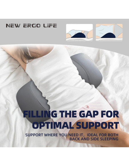 Cojín Lumbar New Ergo Life Espuma Viscoelástica 55x26cm Cojín Lumbar New Ergo Life Espuma Viscoelástica 55x26cm