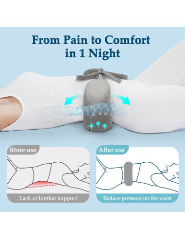 Almohada de Soporte Lumbar KAVIL para Dormir y Oficina
