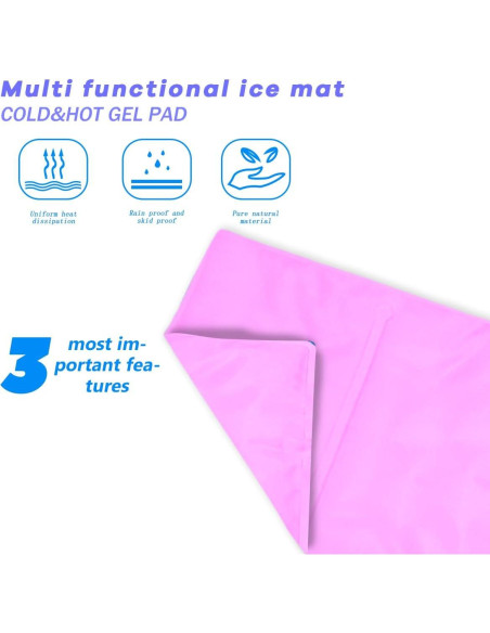 Almohadilla Refrigerante de Gel Couleurs Rosa 24x33cm Almohadilla Refrigerante de Gel Couleurs Rosa 24x33cm