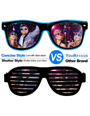 Gafas LED Iluminadas YouRfocus 2 Paquete Azul y Verde