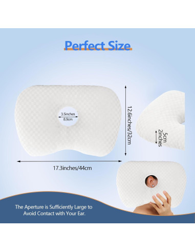 Almohada Swaycy para Alivio de Orejas - Ajustable 43.94x32 cm