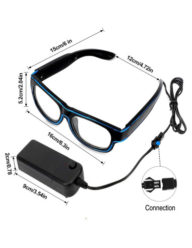 Gafas LED Iluminadas YouRfocus 2 Paquete Azul y Verde