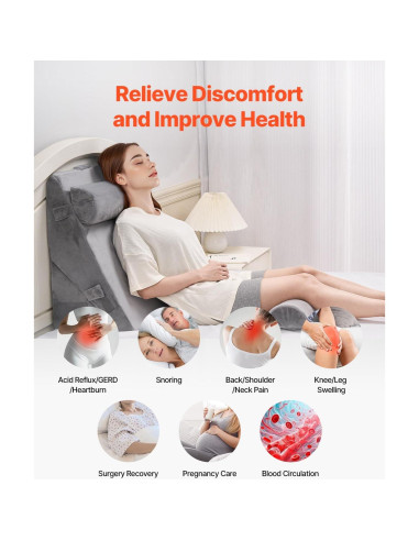 Conjunto de Almohadas Terapéuticas Happybuy - 4 Piezas Ajustables