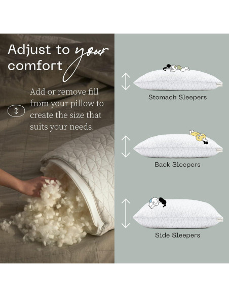 Almohada Ajustable Coop Home Goods Rey + Almohada Corporal Almohada Ajustable Coop Home Goods Rey + Almohada Corporal
