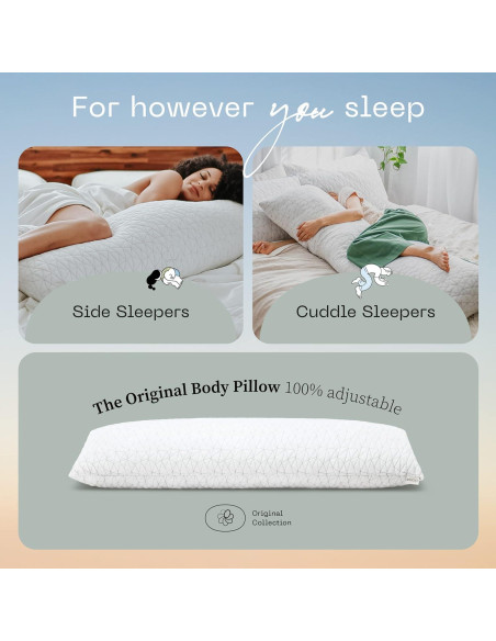 Almohada Ajustable Coop Home Goods Rey + Almohada Corporal Almohada Ajustable Coop Home Goods Rey + Almohada Corporal
