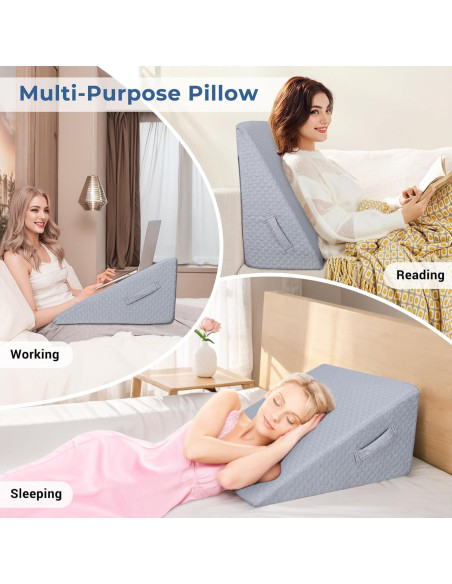 Almohada en Cuña COOLBEBE 30 cm Espuma Viscoelástica Gris Almohada en Cuña COOLBEBE 30 cm Espuma Viscoelástica Gris