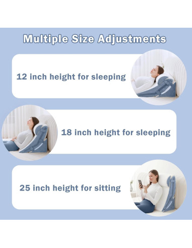 Cojín en cuña ajustable SlumbayTale 30 cm espuma viscoelástica