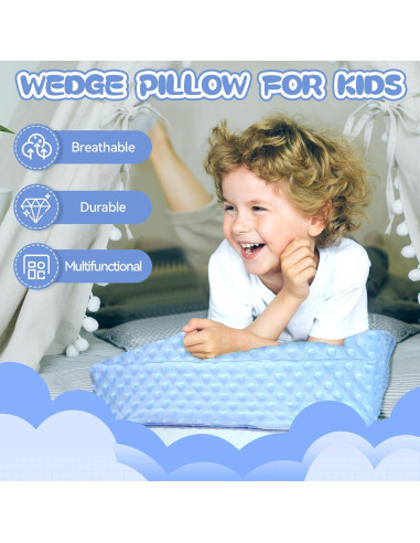 Almohada en Cuña BlissfulAbode Azul Espuma Viscoelástica