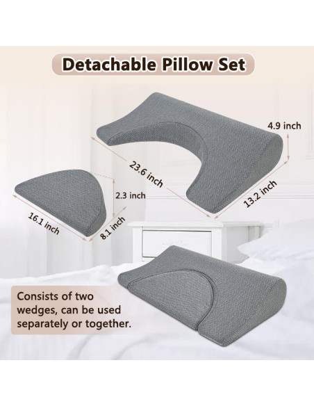 Almohada Cuña Ergonomica KAAMOS para Dormir de Lado Almohada Cuña Ergonomica KAAMOS para Dormir de Lado