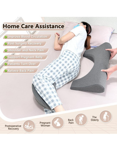 Almohada Cuña Ergonomica KAAMOS para Dormir de Lado
