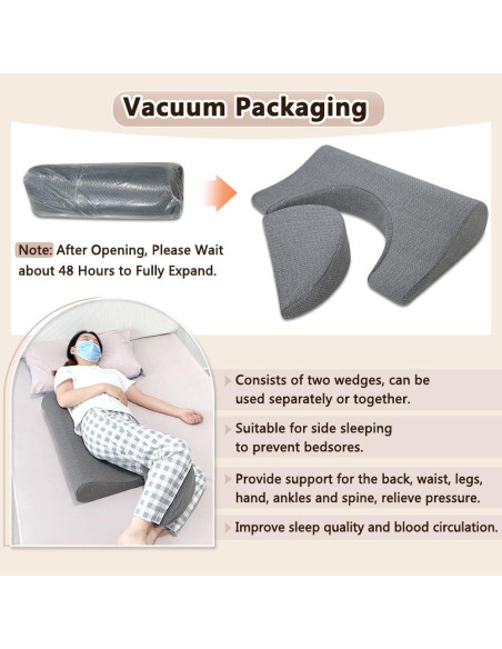 Almohada Cuña Ergonomica KAAMOS para Dormir de Lado Almohada Cuña Ergonomica KAAMOS para Dormir de Lado