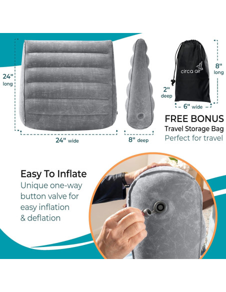 Almohada Inflable en Cuña Circa Air - Soporte para Reflujo Almohada Inflable en Cuña Circa Air - Soporte para Reflujo